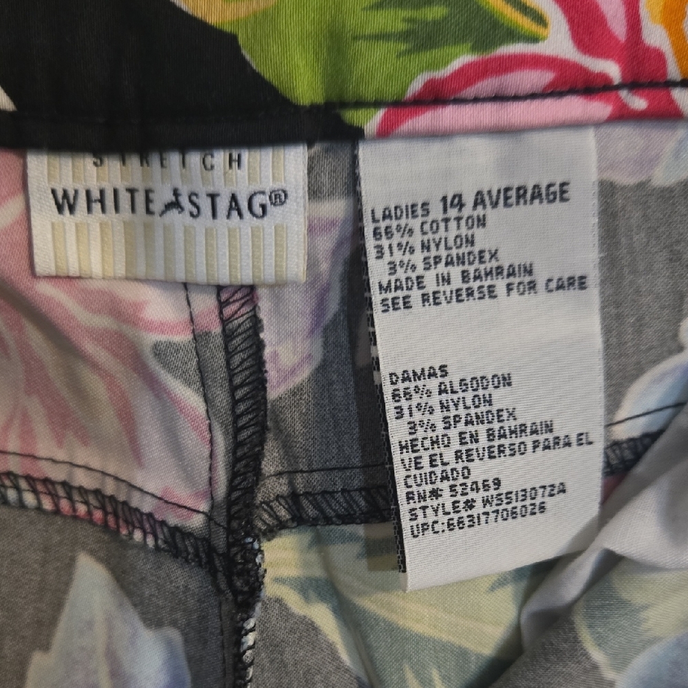 White Stag Multicolor Floral Capri Pants - Picture 3 of 7